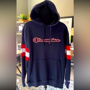NWT Navy Blue CHAMPION Big & Tall Hooded Sweatshirt sz 1XL